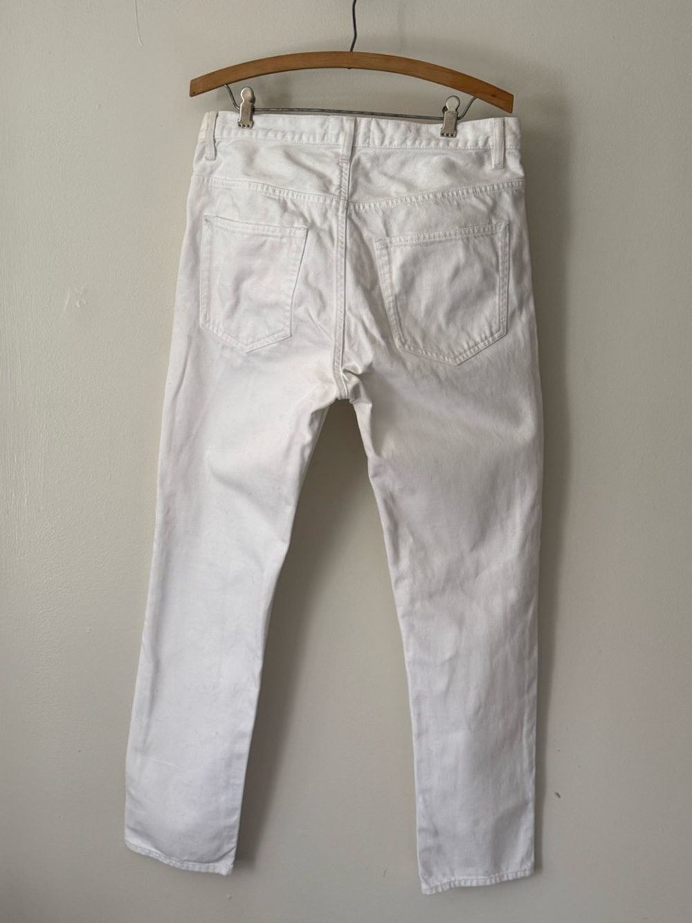 Acne Studios Town White Straight Leg Jeans 100% Cotton 33x34 - Picture 2 of 5